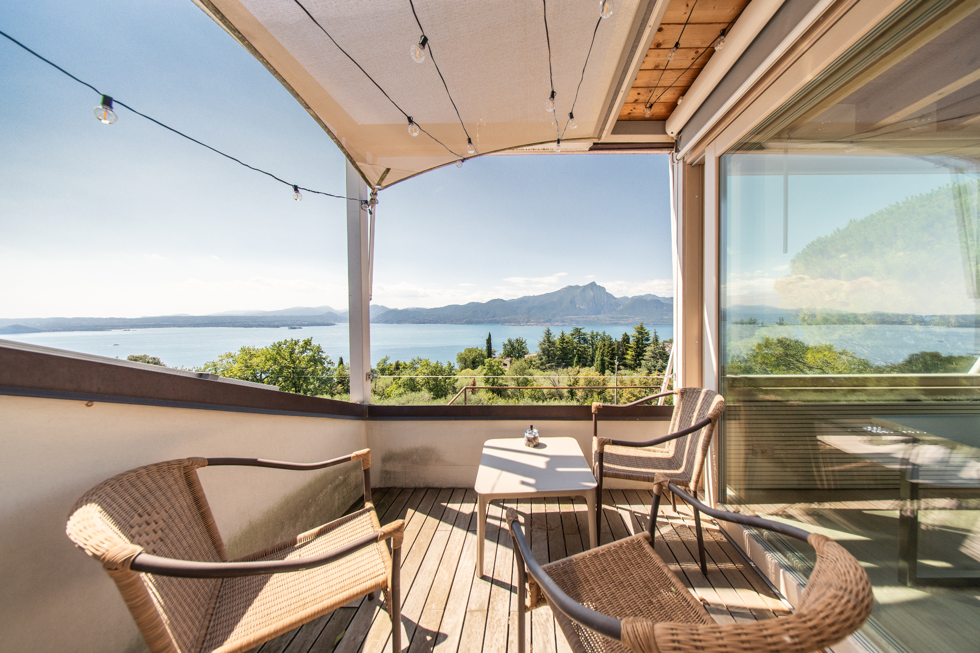 Private office terrace with panoramic Lake Garda view